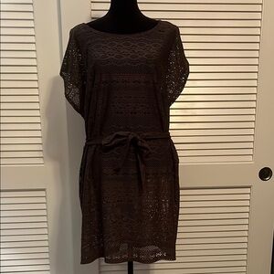 Merona Gray Swim Coverup with Waist Tie